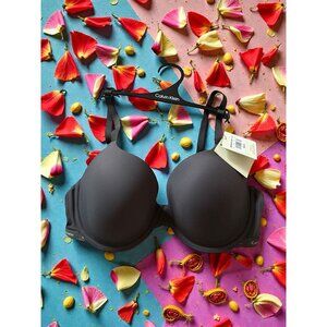 CALVIN KLEIN Gray Designer Bra Size 36C NEW NWT